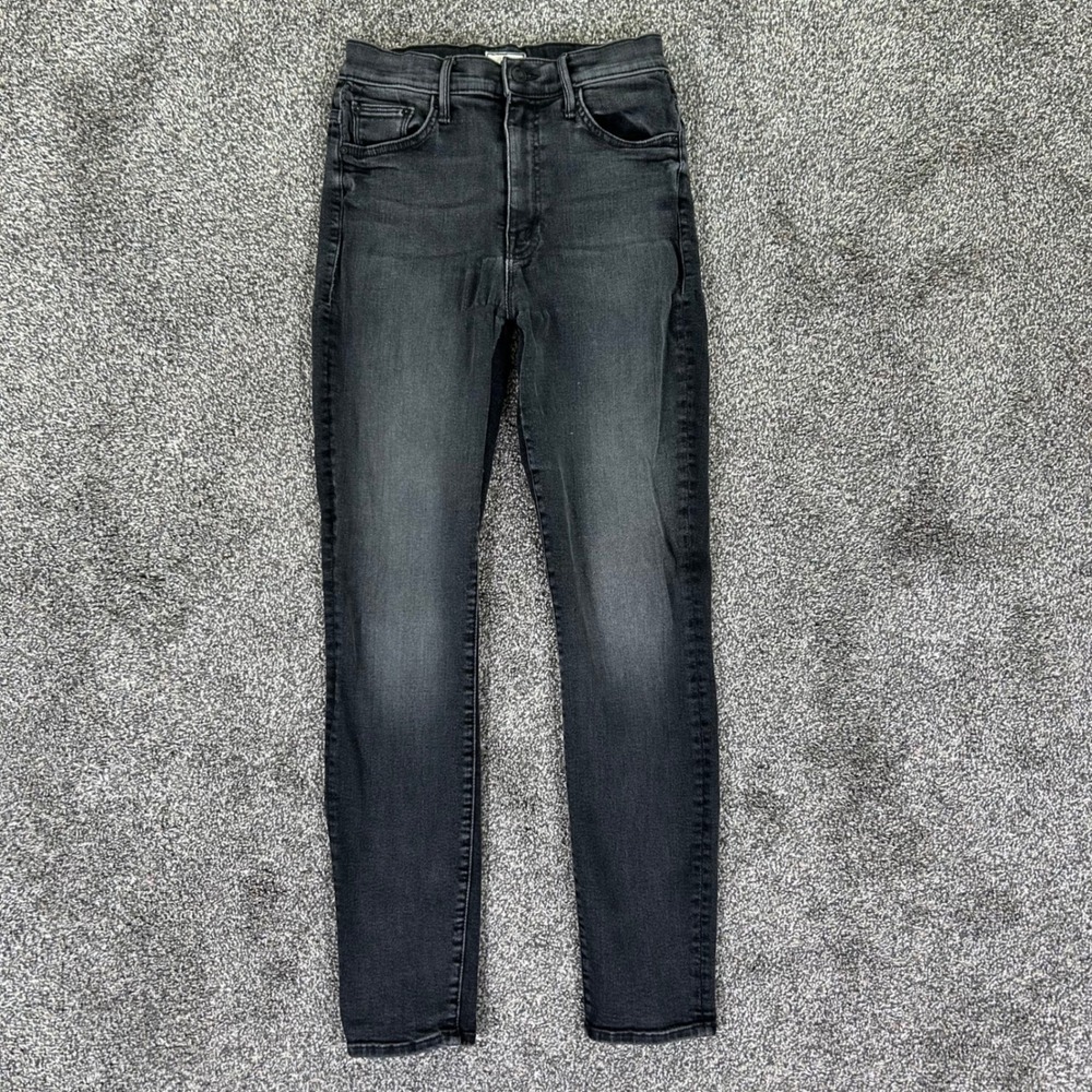 Mother The Swooner Ankle Jeans Cat Got Your Tongue Faded Black Skinny Womens 25